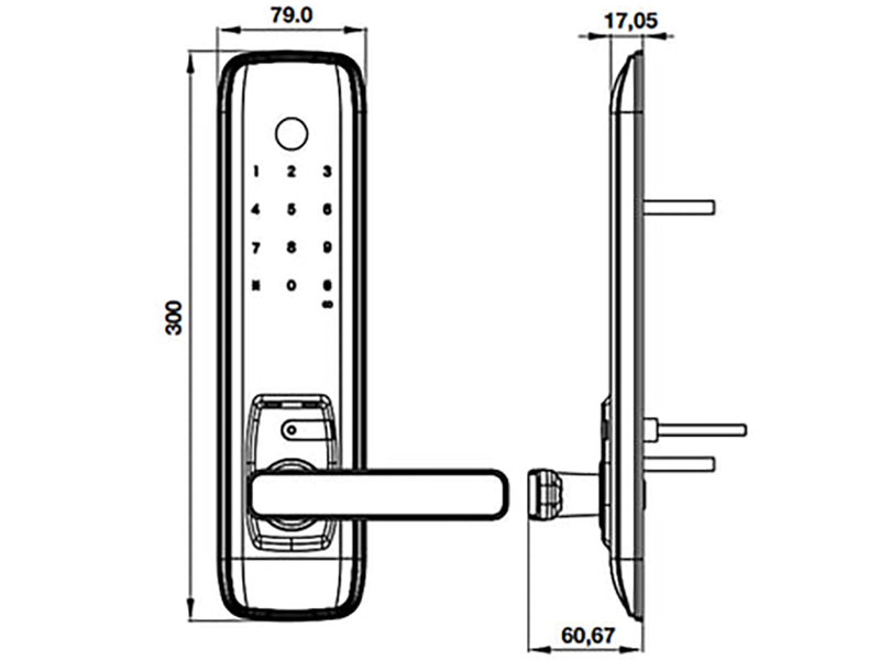 Khóa điện tử Hafele EL7800 Plus (912.20.569) (hình 4)