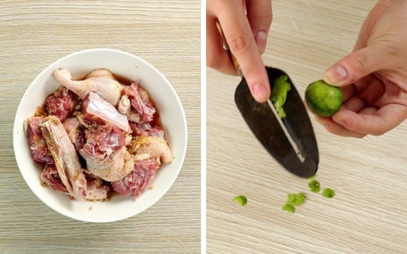 Sơ chế nguyên liệu làm vịt om sấu