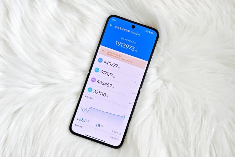 MIX Flip đạt điểm AnTuTu ấn tượng là 1.91 triệu.