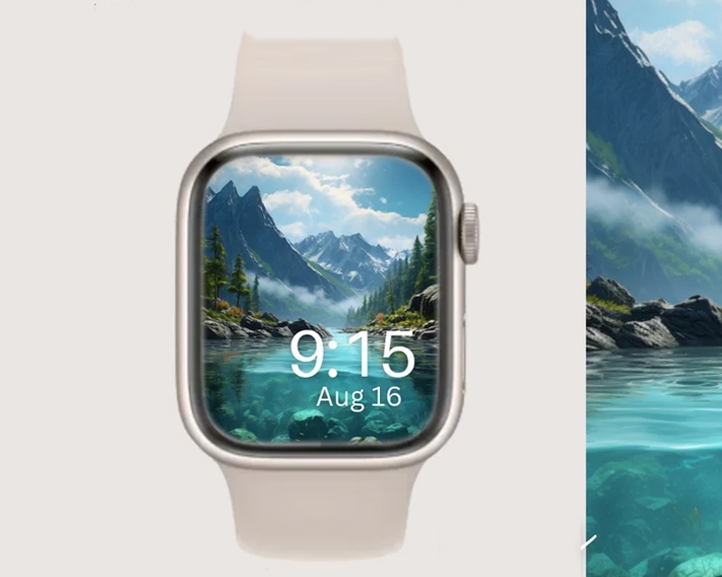 Hình nền Apple Watch phong cách thiên nhiên.
