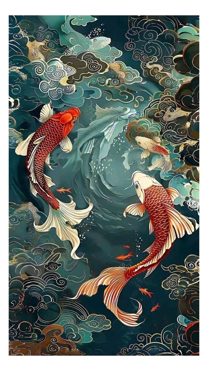 hình nền cá chép hóa rồng hình 9