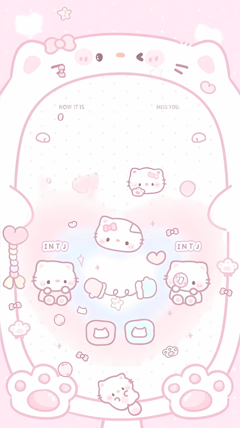 hinh nen hello kitty mau hong