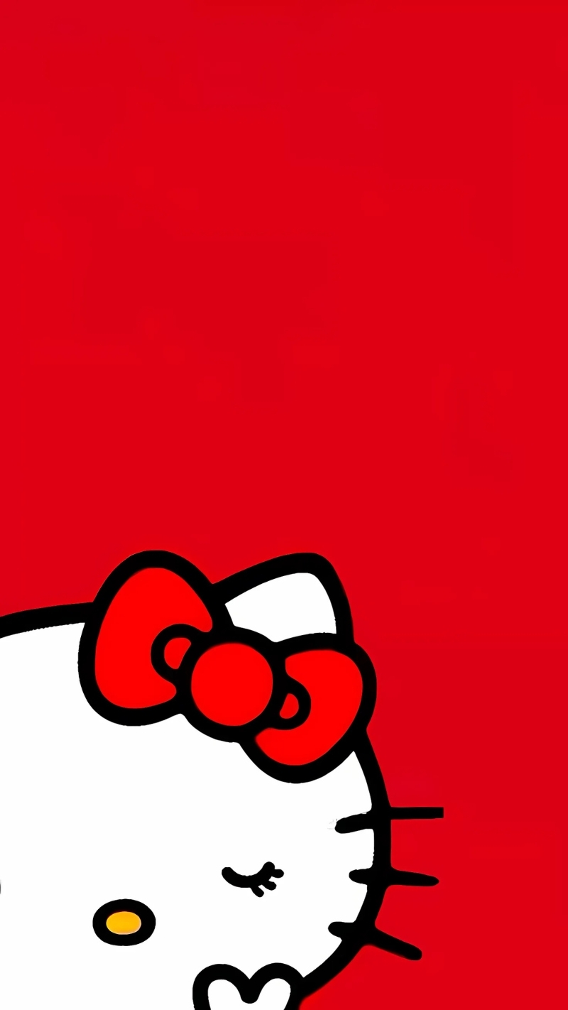 hinh nen hello kitty mau do