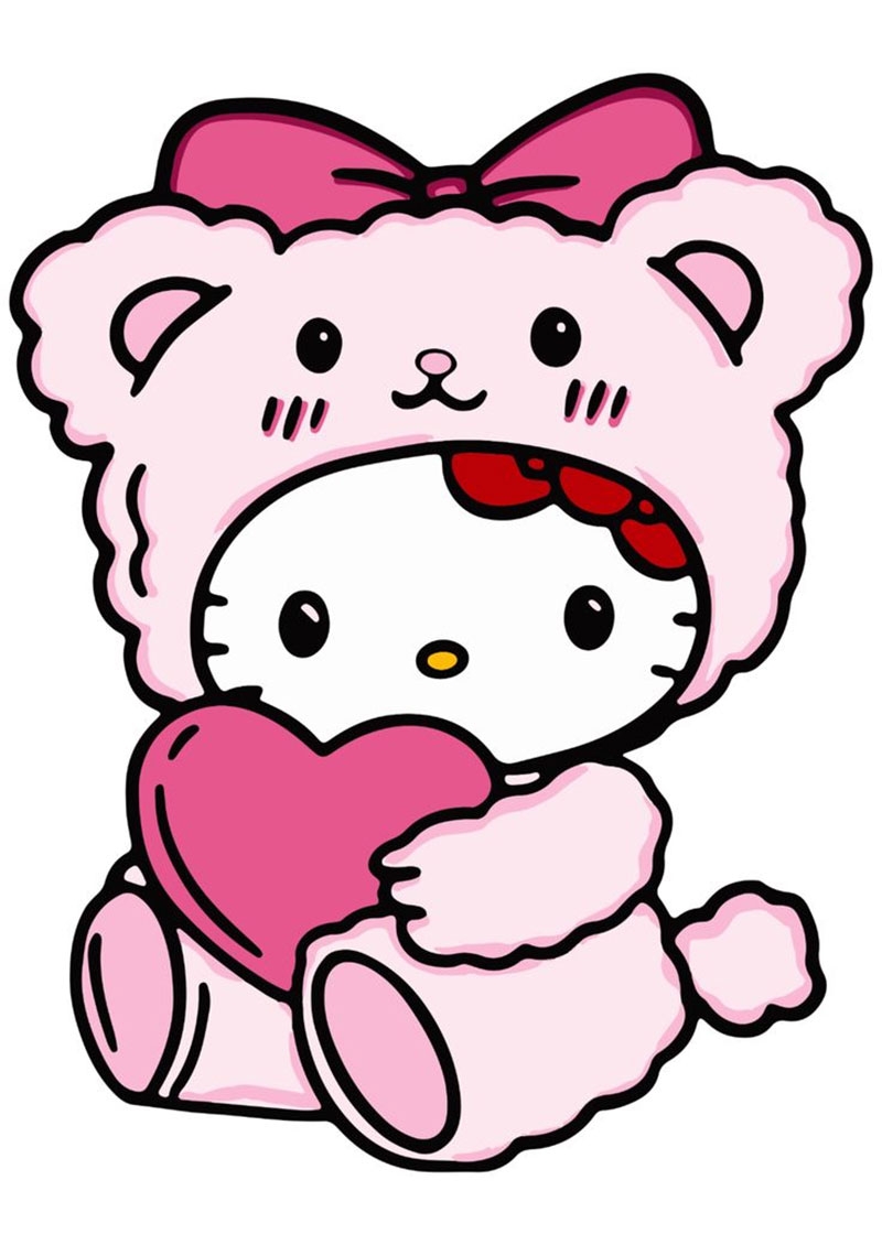 Hình nền Hello Kitty chibi