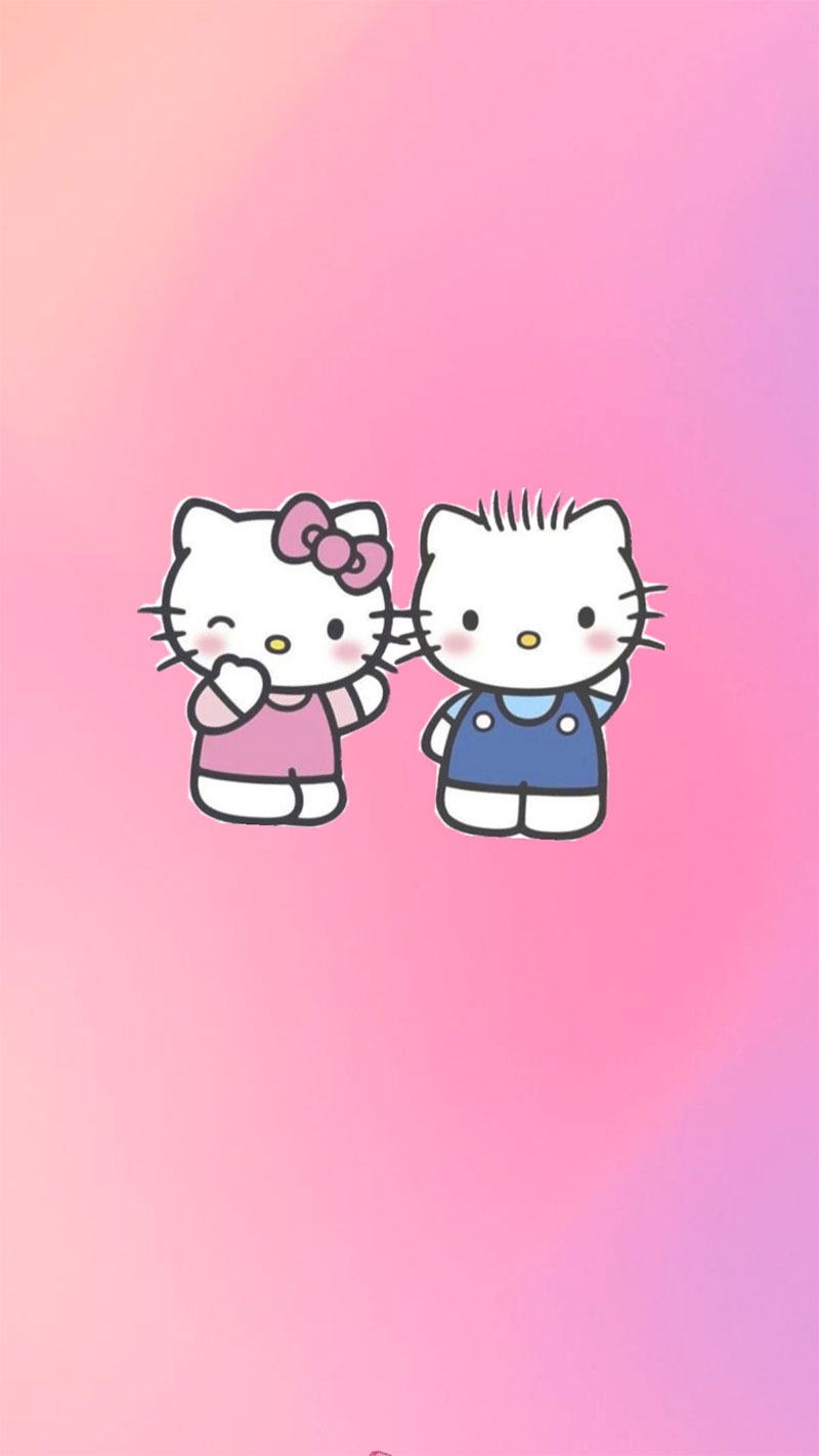 Hình nền Hello Kitty đôi đẹp