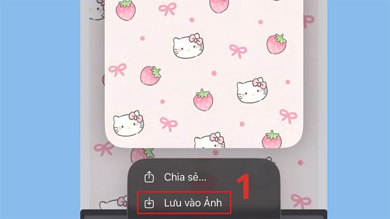 Cách tải hình nền Hello Kitty cho iPhone dễ thực hiện bước 1