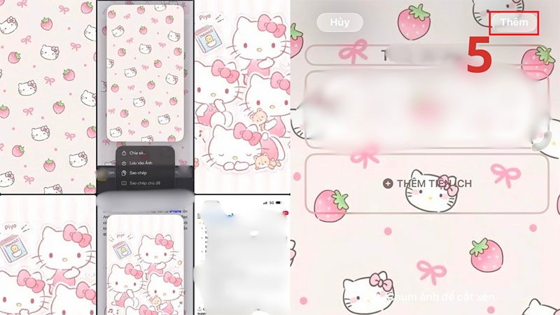 Cách tải hình nền Hello Kitty cho iPhone dễ thực hiện bước 3