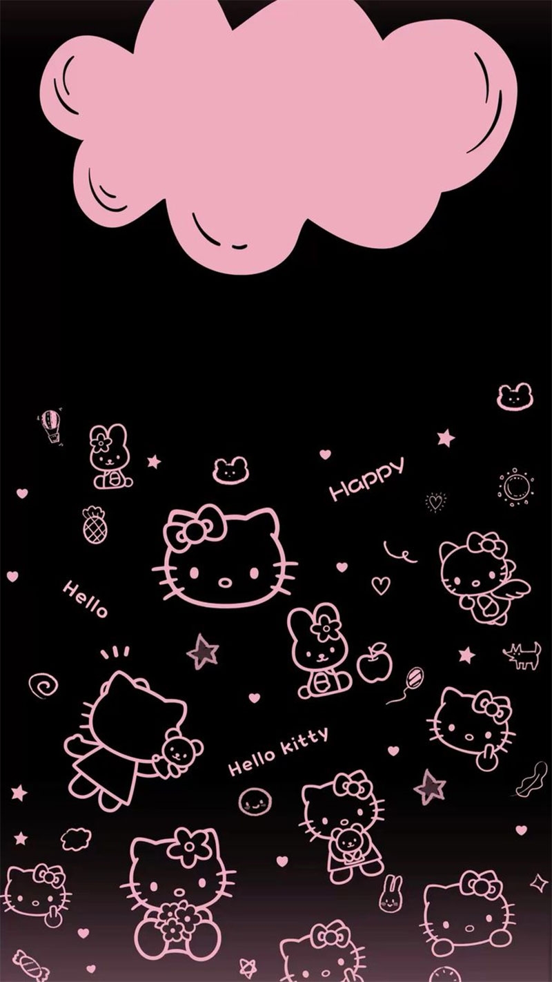 Hình nền Hello Kitty cho iPhone ngầu