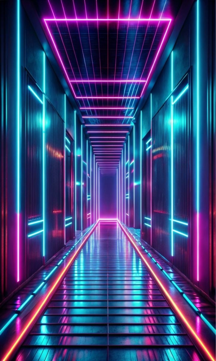 hình nền không gian 3D tạo ánh đèn hình 6