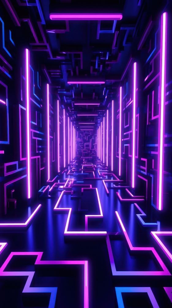 hình nền không gian 3D tạo ánh đèn hình 7