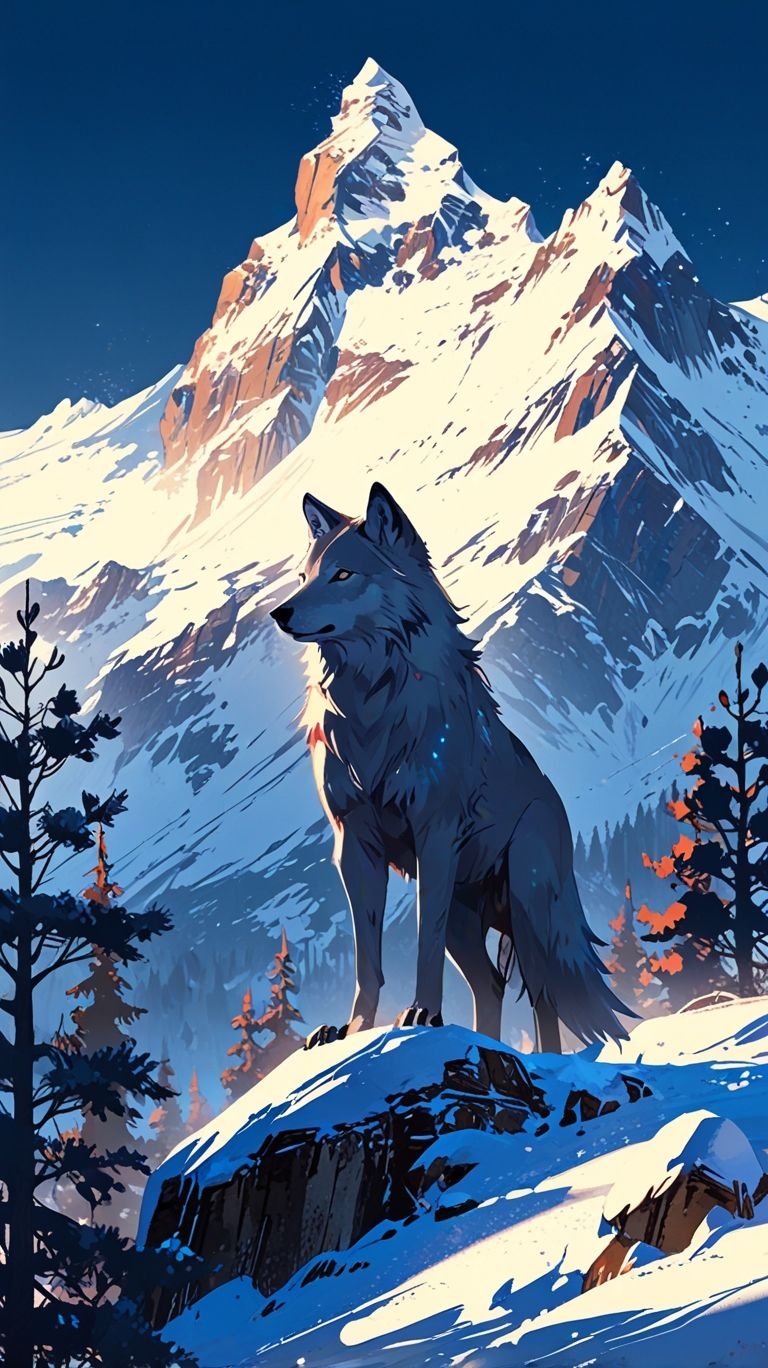 hình nền sói cô độc hình 18