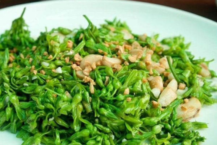 Hoa thiên lý xào tỏi hình 2