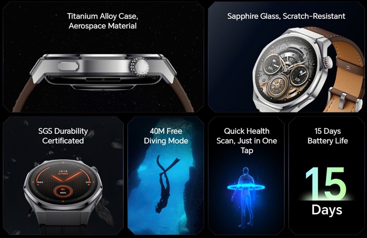 HONOR Watch 5 Ultra ra mắt: Thân titan, chế độ lặn 40 mét, pin 15 ngày - hình 1