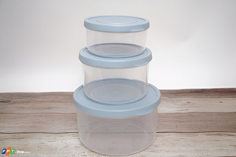 Bộ 3 hộp tròn Inochi Hokkaido 500-1000-2000ml