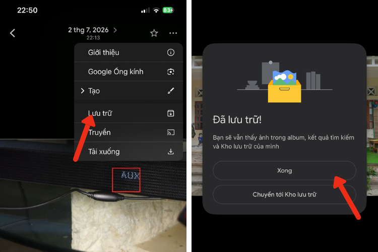 Cách ẩn ảnh trên Google Photos hình 5
