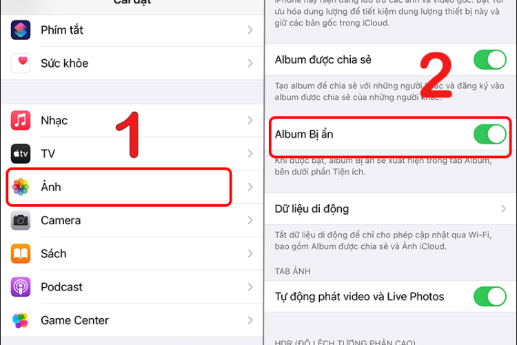 Cách ẩn ảnh bí mật trên iOS hình 3