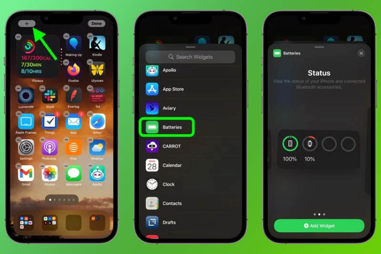 bật hiển thị phần trăm pin trên iPhone X hình 3