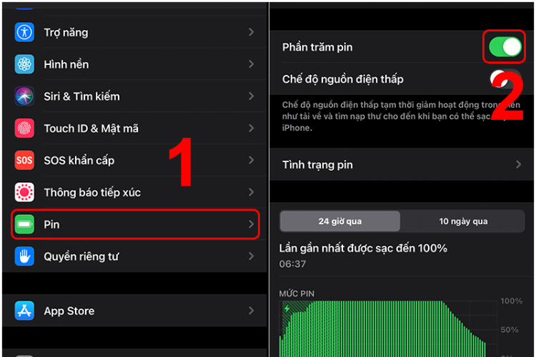 Cách bật hiển thị phần trăm pin iPhone và Android hình 2