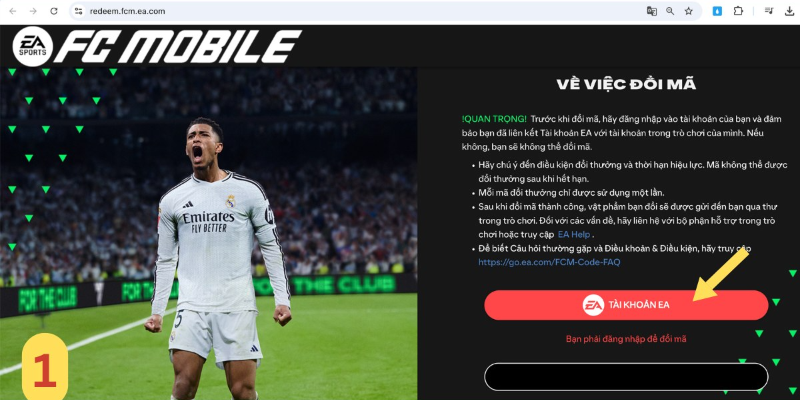 nhập code FC Mobile - hình 3
