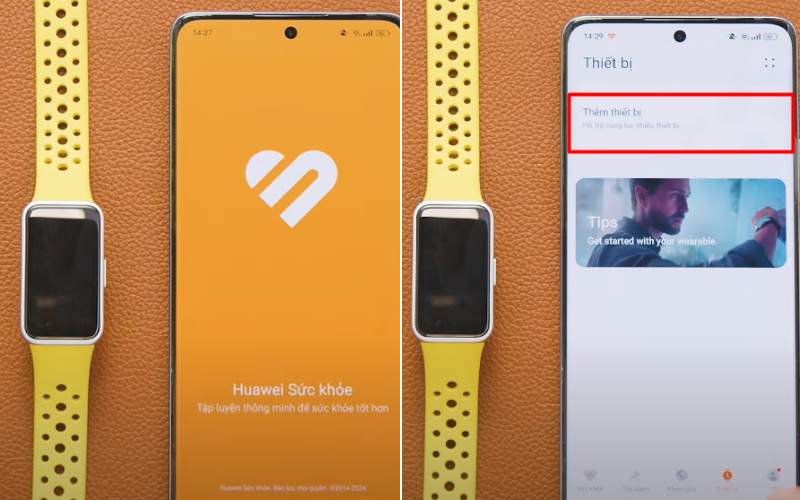 kết nối với thiết bị