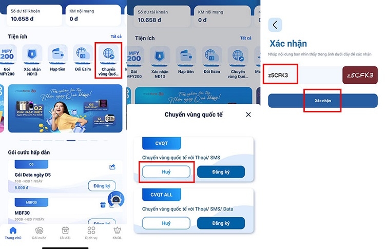 Hủy chuyển vùng quốc tế MobiFone (Hình 4)