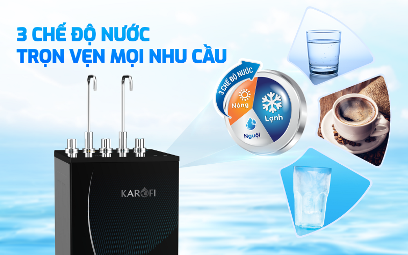 Máy lọc nước nóng lạnh RO Hydrogen Karofi KAD-D69 - hình 3