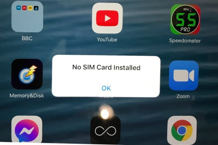 iPad bị mất sóng không nhận sim 1