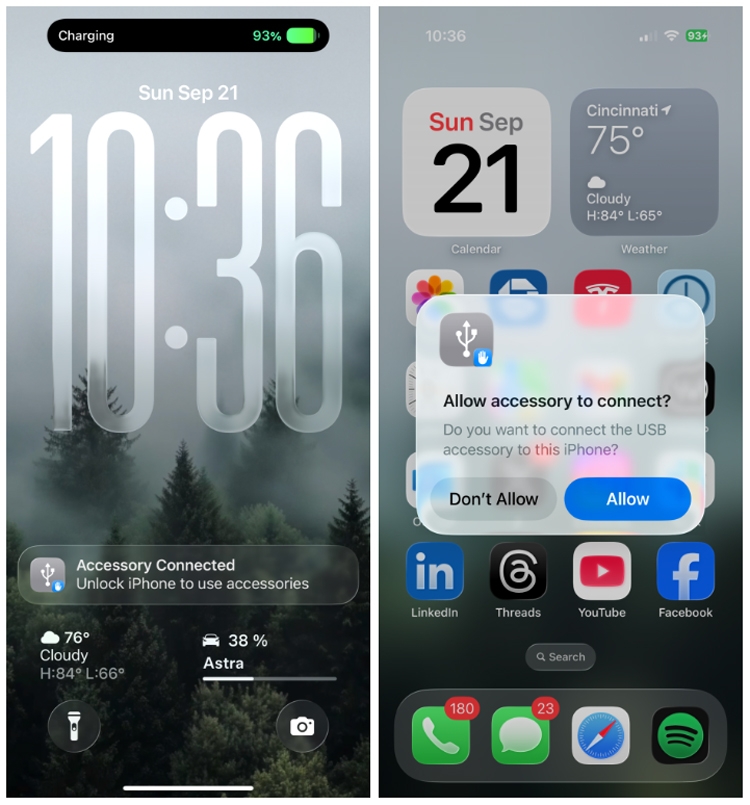 iOS 26 âm thầm bổ sung tính năng bảo mật với kiểm soát kết nối qua cáp