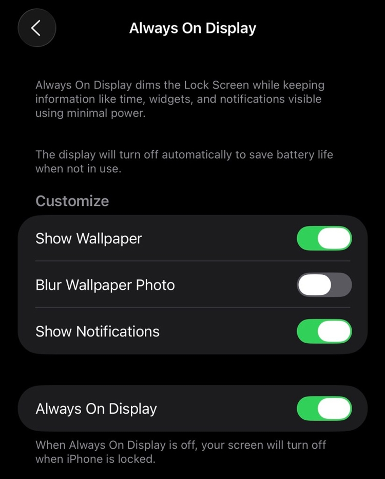 iOS 26 thay đổi cách hiển thị của tính năng Always on Display trên iPhone và có thể bạn sẽ không thích
