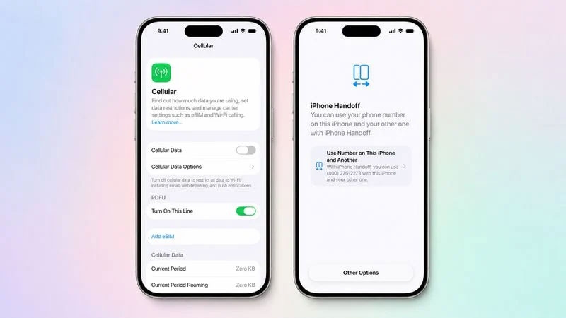 iPhone Handoff cho phép người dùng chuyển đổi giữa hai iPhone trong khi vẫn sử dụng cùng một số điện thoại.