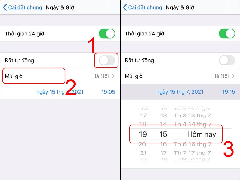 iPhone bị lỗi thiết lập ngày tháng hình 2