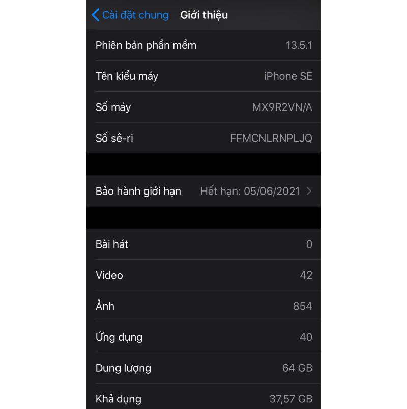 Cách kiểm tra iPhone SE có hỗ trợ eSIM hay không