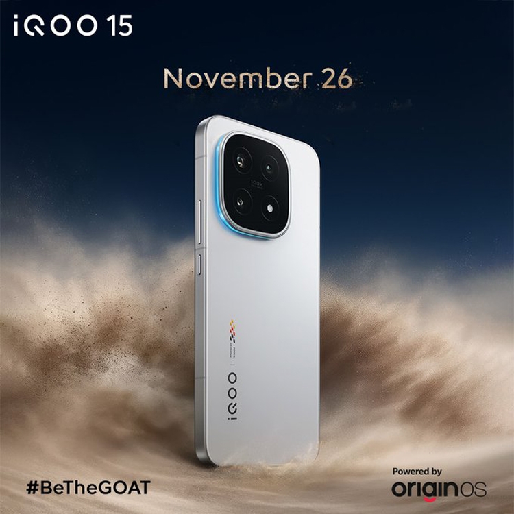 iQOO 15 sẽ ra mắt tại Ấn Độ vào ngày 26/11