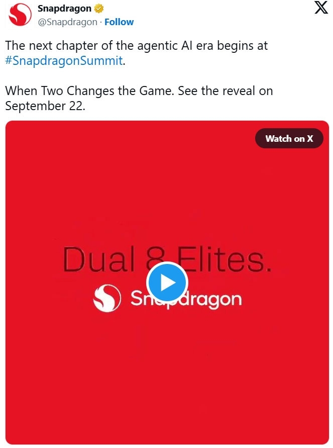 Qualcomm nhá hàng hai nền tảng Snapdragon 8 Elite trước thềm Snapdragon Summit 2026.
