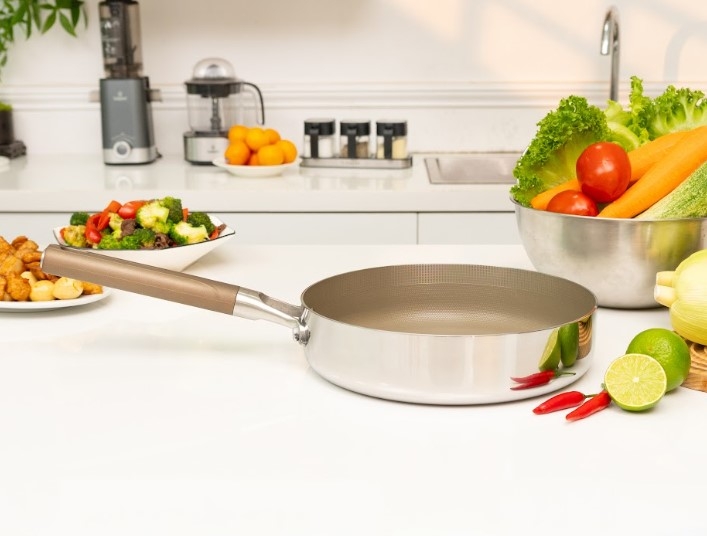 Chảo Inox 304 liền khối chống dính Kalpen Dauer TD28 - hình 2