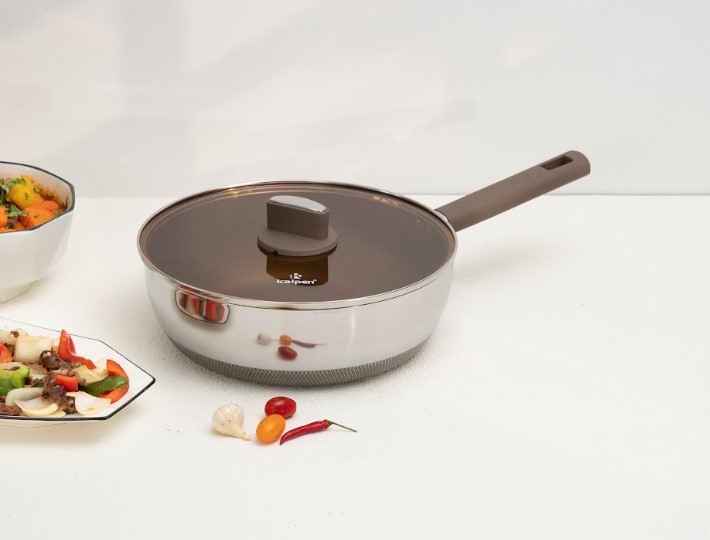 Chảo Inox 304 liền khối chống dính sâu lòng Kalpen Shield TS26 - hình 1