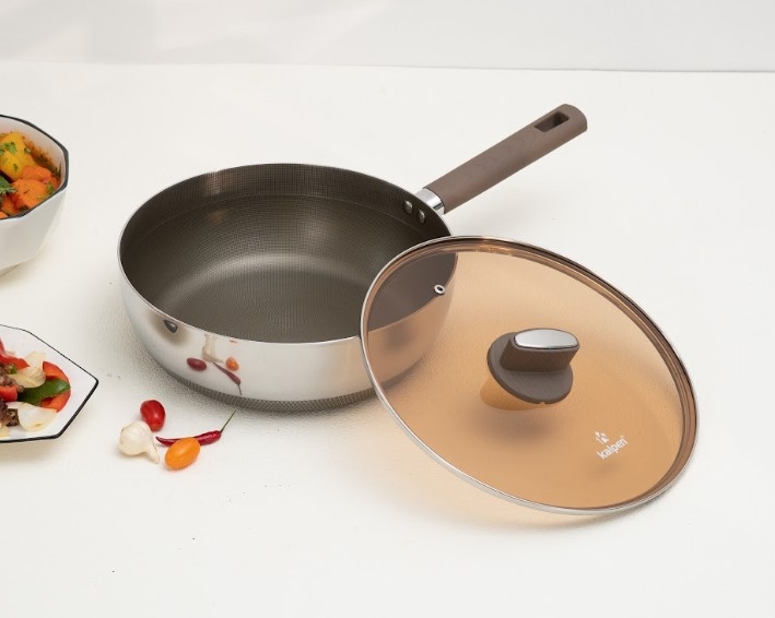 Chảo Inox 304 liền khối chống dính sâu lòng Kalpen Shield TS26 - hình 2