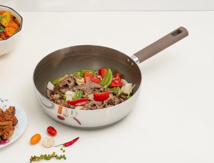 Chảo Inox 304 liền khối chống dính sâu lòng Kalpen Shield TS26 - hình 3
