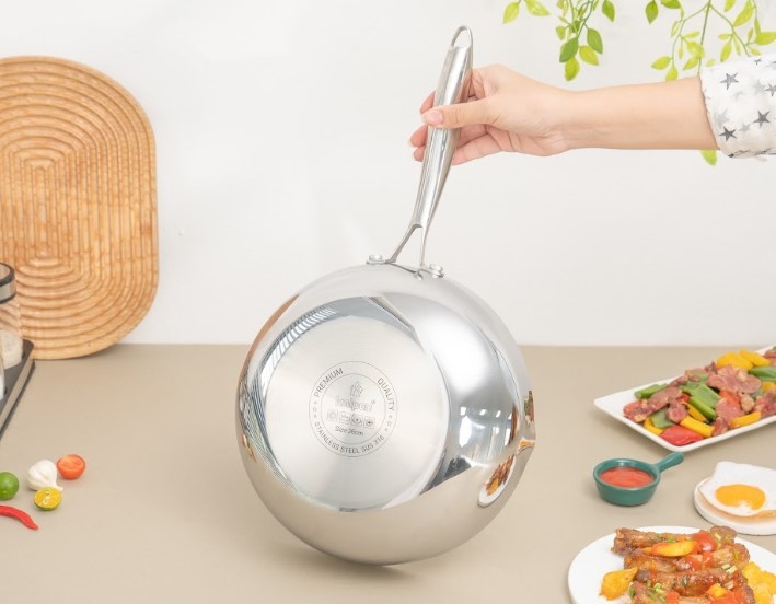 Chảo Inox 304 liền khối sâu lòng Kalpen Zenger KP28 - hình 8