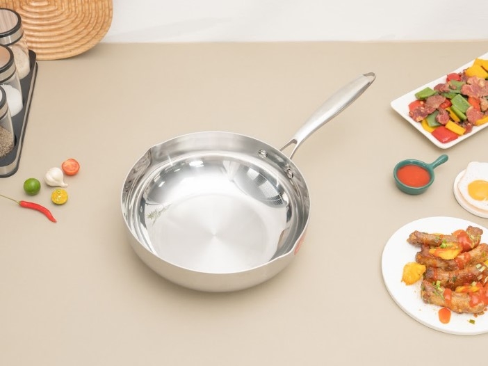 Chảo Inox 304 liền khối sâu lòng Kalpen Zenger KP28 - hình 2