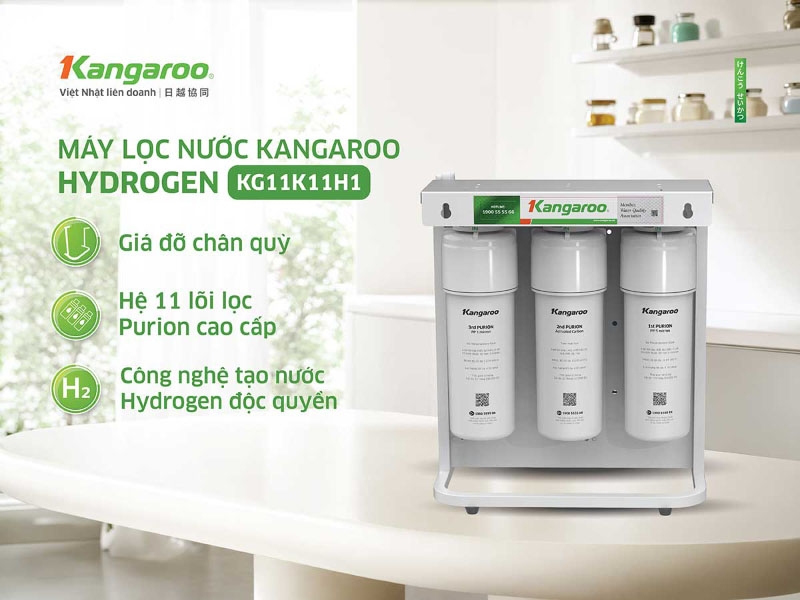 Máy lọc nước RO Hydrogen Kangaroo KG11K11H1 11 lõi - hình 3