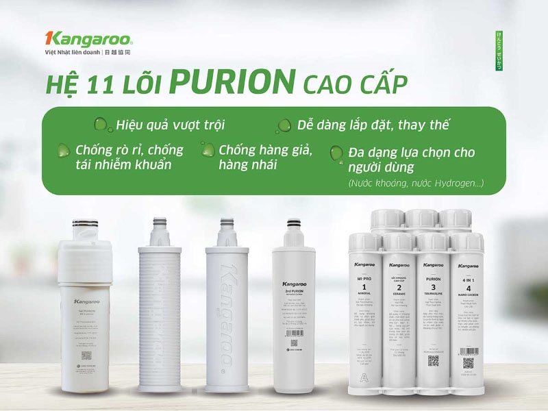 Máy lọc nước RO Hydrogen Kangaroo KG11K11H1 11 lõi - hình 2