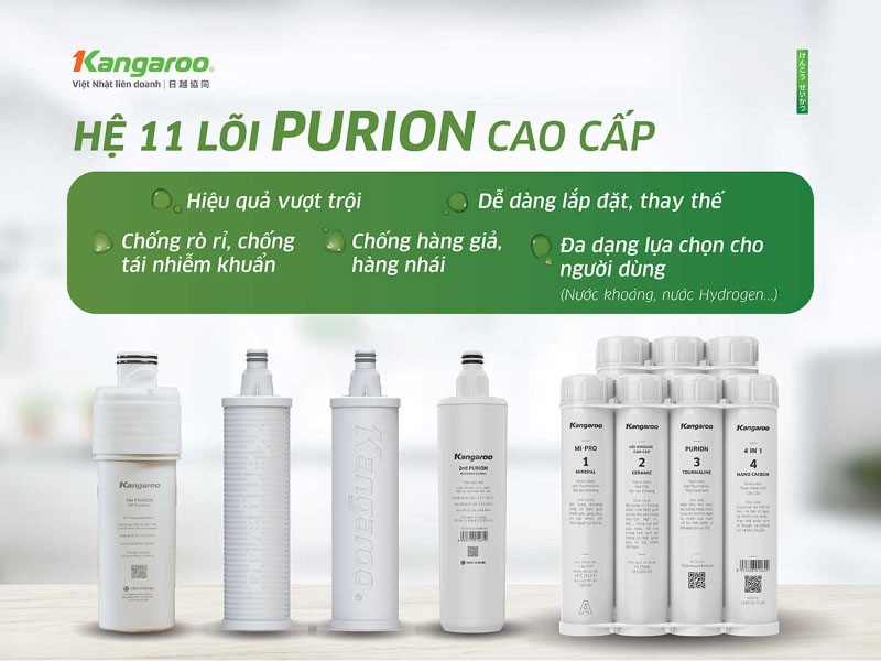 Máy lọc nước nóng lạnh RO Hydrogen Kangaroo KG11S28H3 11 lõi - hình 4