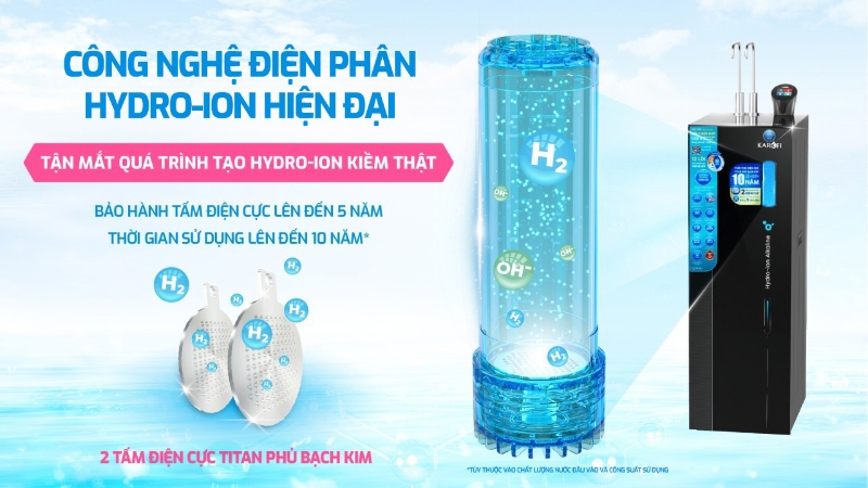 Máy lọc nước nóng lạnh RO Hydro-ion kiềm Karofi KAE-S86 - hình 3