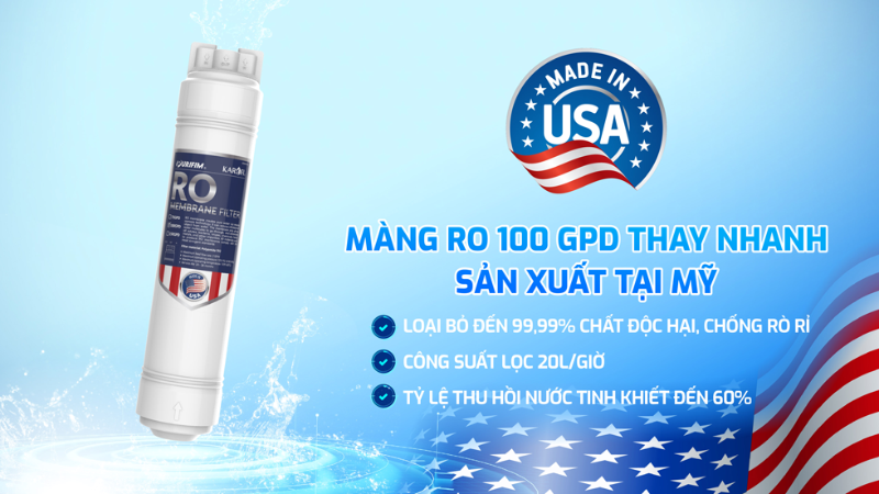 Máy lọc nước RO Hydrogen Karofi KAQ-U95 Pro - hình 7