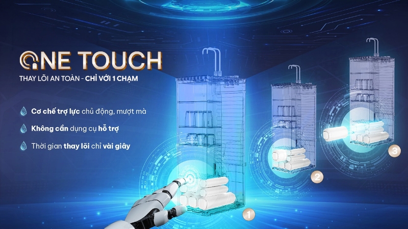Máy lọc nước nóng lạnh RO Hydrogen Karofi PLATINUM S66 12 lõi - hình 7