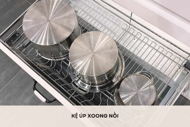 Kệ úp xoong nồi - Giải pháp giúp tối ưu không gian và sắp xếp đồ bếp khoa học hơn
