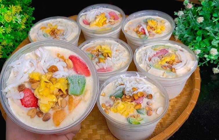 kem chuối trái cây 5