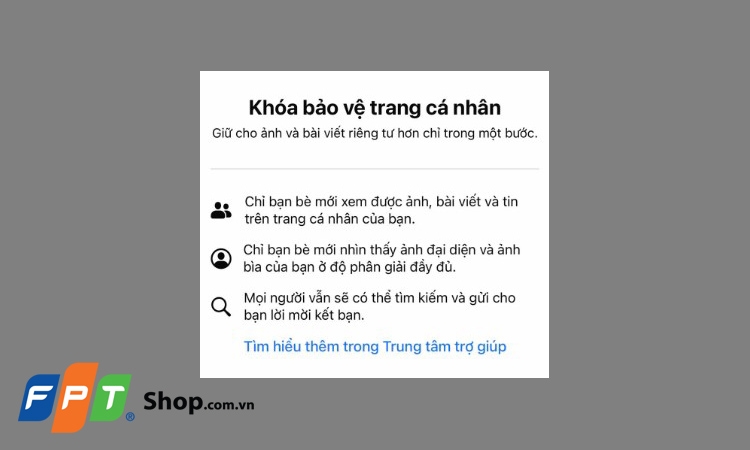 Khóa bảo vệ trang cá nhân (hình 2)