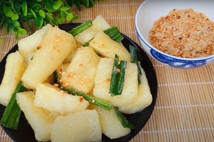 Hướng dẫn chế biến khoai mì hấp nước cốt dừa 5